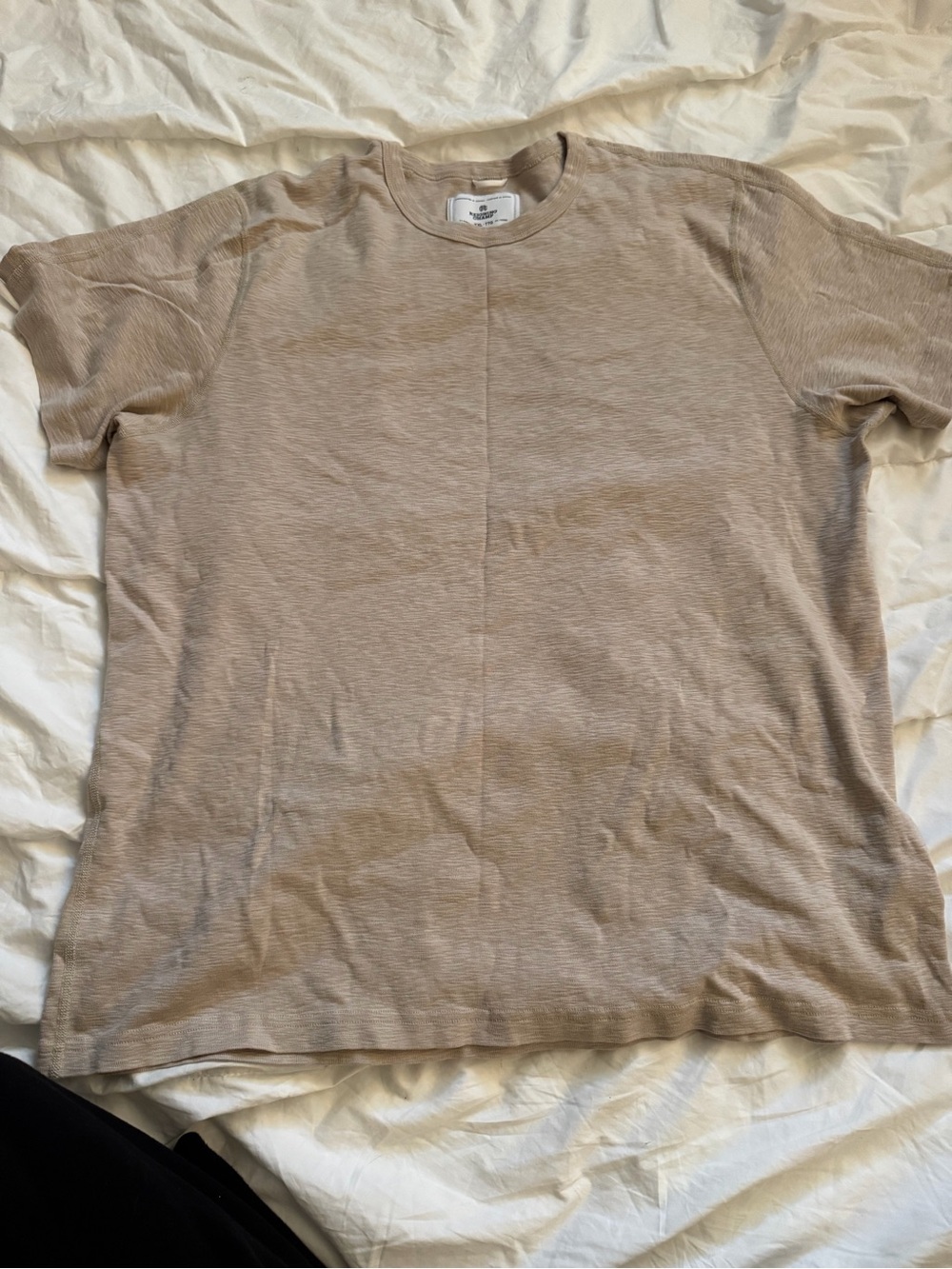 Reigning Champ Beige Short Sleeve Crew Tee